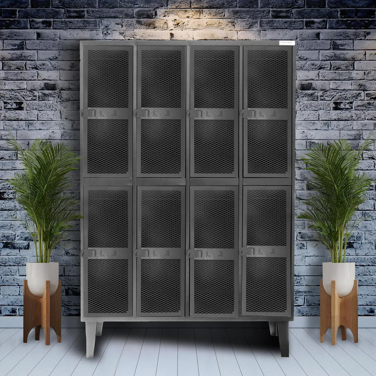 MOVILOCKERS - Locker Alta Resistencia 4 Cuerpos 8 Puerta(s) 110x170x45 cm Gris Eco