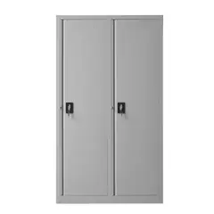 MOVILOCKERS - Clóset Doble Ensamblado 2 Puerta(s) 10 Repisa(s) 106xx50 cm Gris Agata