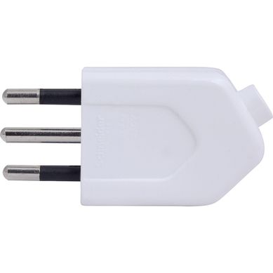 Enchufe macho volante 2p+t 10 A Blanco