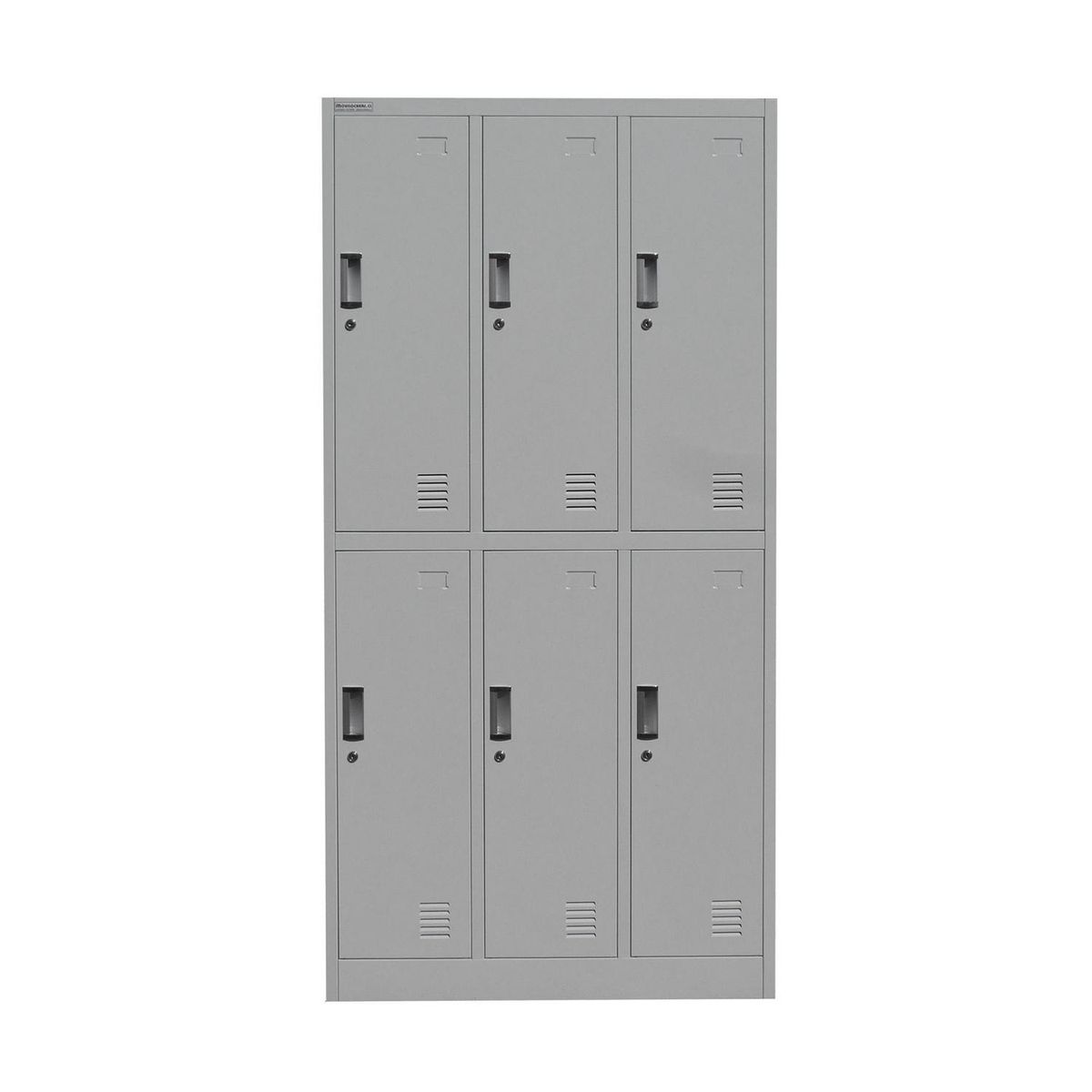 MOVILOCKERS - Locker de Oficina 3 Cuerpos 6 Puerta(s) 6 Repisa(s) 90xx40 cm Gris Agata