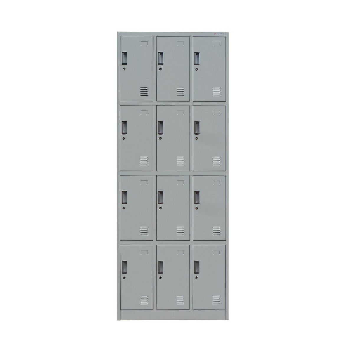 MOVILOCKERS - Locker de Oficina 3 Cuerpos 12 Puerta(s) 90x180x40 cm Gris Agata