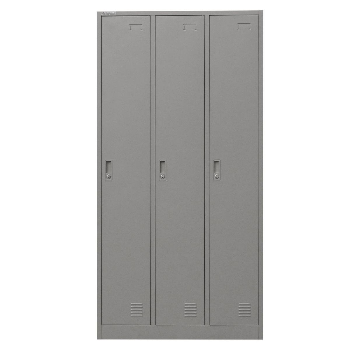 MOVILOCKERS - Locker de Oficina 3 Cuerpos 3 Puerta(s) 3 Repisa(s) 90xx40 cm Gris Agata
