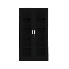 MOVILOCKERS - Storage 2 Puerta(s) 4 Repisa(s) 90xx40 cm Negro Mate
