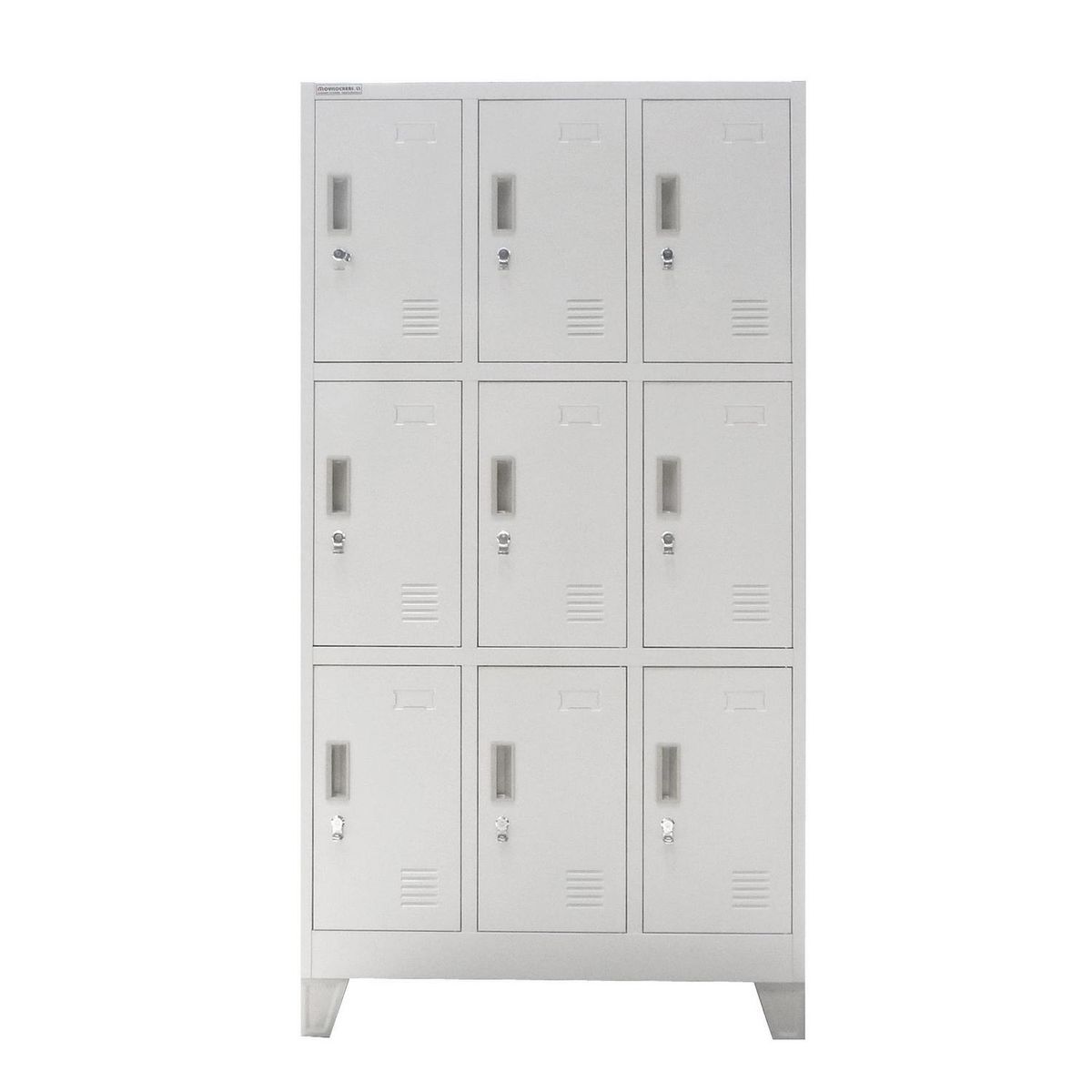 MOVILOCKERS - Locker Ensamblado 3 Cuerpos 9 Puerta(s) 83x170x45 cm Gris Agata