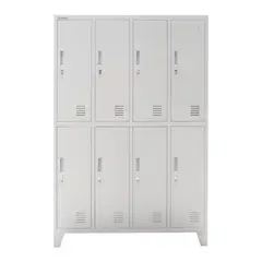 MOVILOCKERS - Locker Ensamblado 4 Cuerpos 8 Puerta(s) 110x170x45 cm Gris Agata