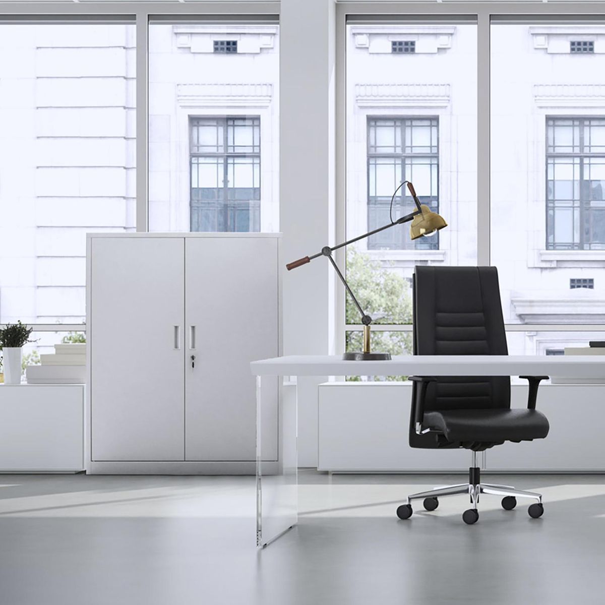 MOVILOCKERS - Storage 2 Puerta(s) 2 Repisa(s) 90xx40 cm Gris Agata