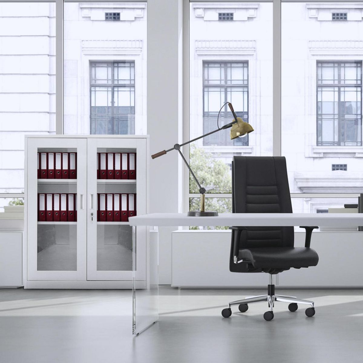 MOVILOCKERS - Storage 2 Puerta(s) 2 Repisa(s) 90xx40 cm Gris Agata