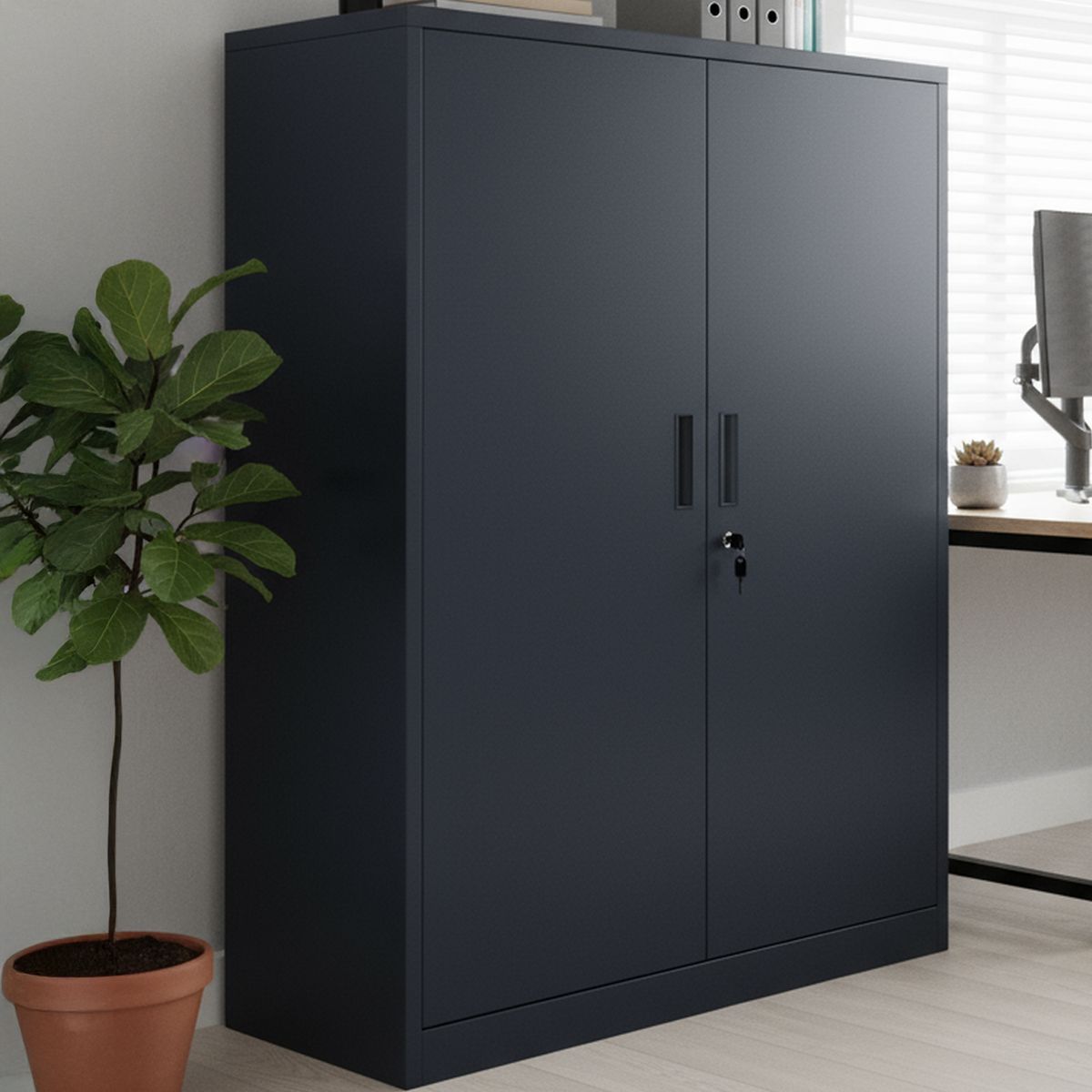 MOVILOCKERS - Storage Medio Negro Mate 110x90x40 cm 