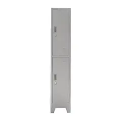 MOVILOCKERS - Locker Ensamblado 1 Cuerpo 2 Puerta(s) 2 Repisa(s) 29x170x45 cm Gris Agata