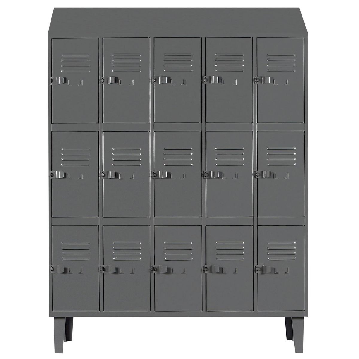 MOVILOCKERS - Locker Alta Resistencia 5 Cuerpos 5 Puerta(s) 5 Repisa(s) 137xx45 cm Gris Eco