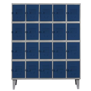 Lockers alta resistencia 170x137x45 cm 5 cuerpo 20 puerta azul
