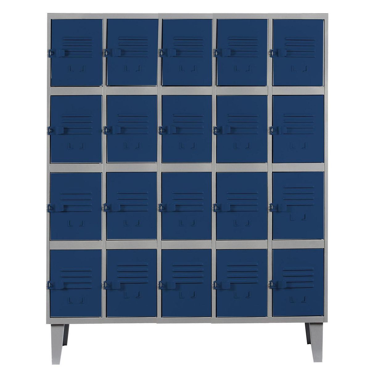 MOVILOCKERS - Locker Alta Resistencia 5 Cuerpos 20 Puerta(s) 137x170x45 cm Azul