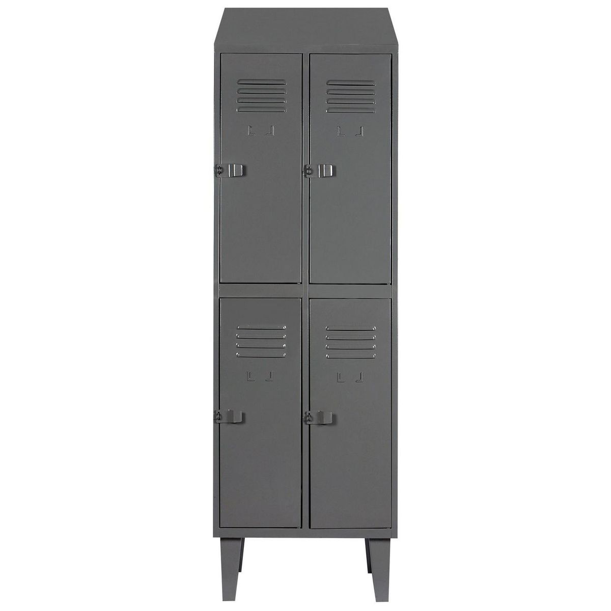 MOVILOCKERS - Locker Alta Resistencia 2 Cuerpos 4 Puerta(s) 56x190x45 cm Gris Eco
