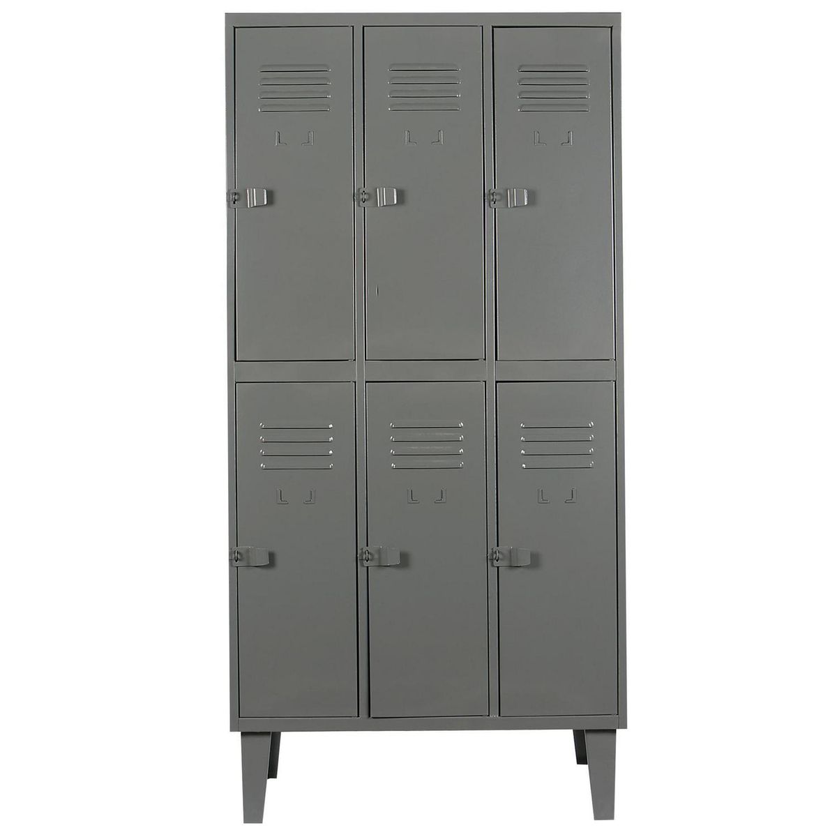 MOVILOCKERS - Locker Alta Resistencia 3 Cuerpos 6 Puerta(s) 83x170x45 cm Gris Eco