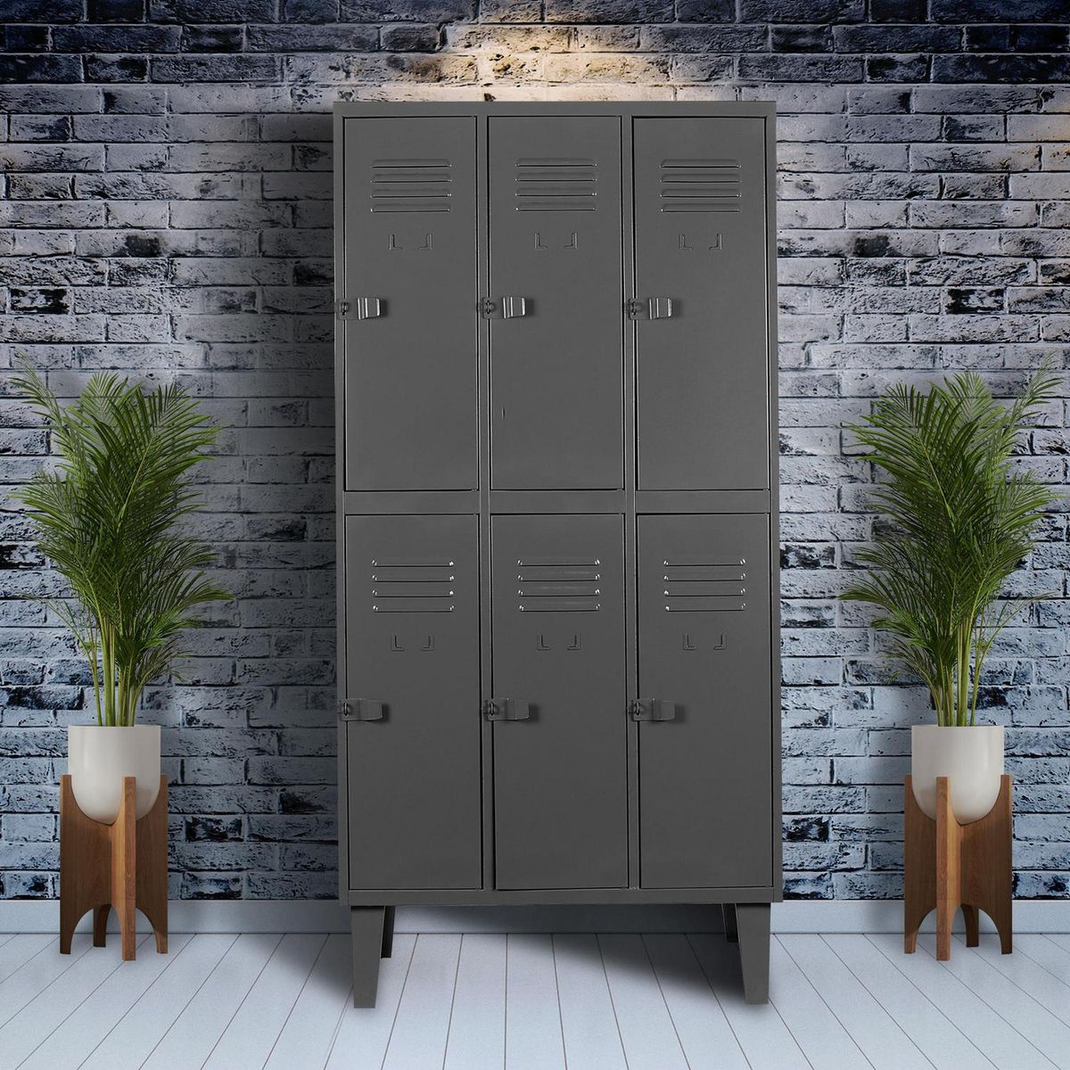 MOVILOCKERS - Locker Alta Resistencia 3 Cuerpos 6 Puerta(s) 83x170x45 cm Gris Eco