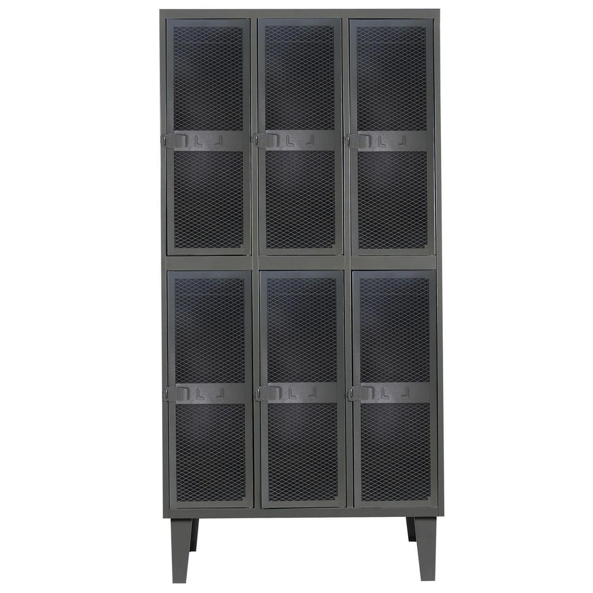 MOVILOCKERS - Locker Alta Resistencia 3 Cuerpos 6 Puerta(s) 83x170x45 cm Gris Eco