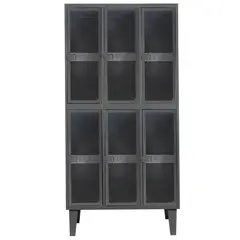MOVILOCKERS - Locker Alta Resistencia 3 Cuerpos 6 Puerta(s) 83x170x45 cm Gris Eco