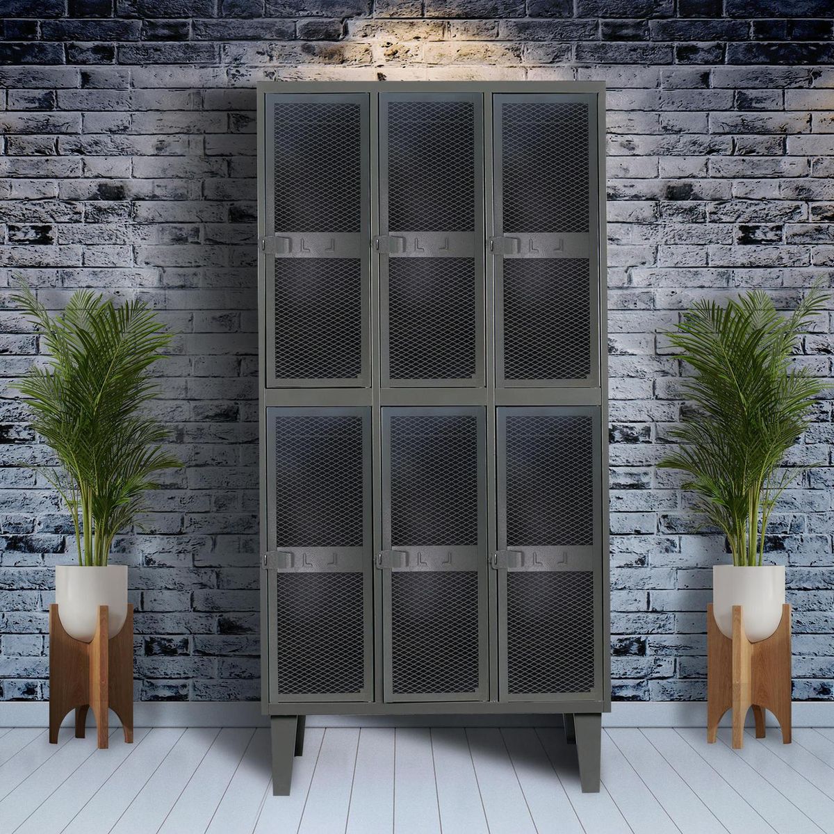 MOVILOCKERS - Locker Alta Resistencia 3 Cuerpos 6 Puerta(s) 83x170x45 cm Gris Eco