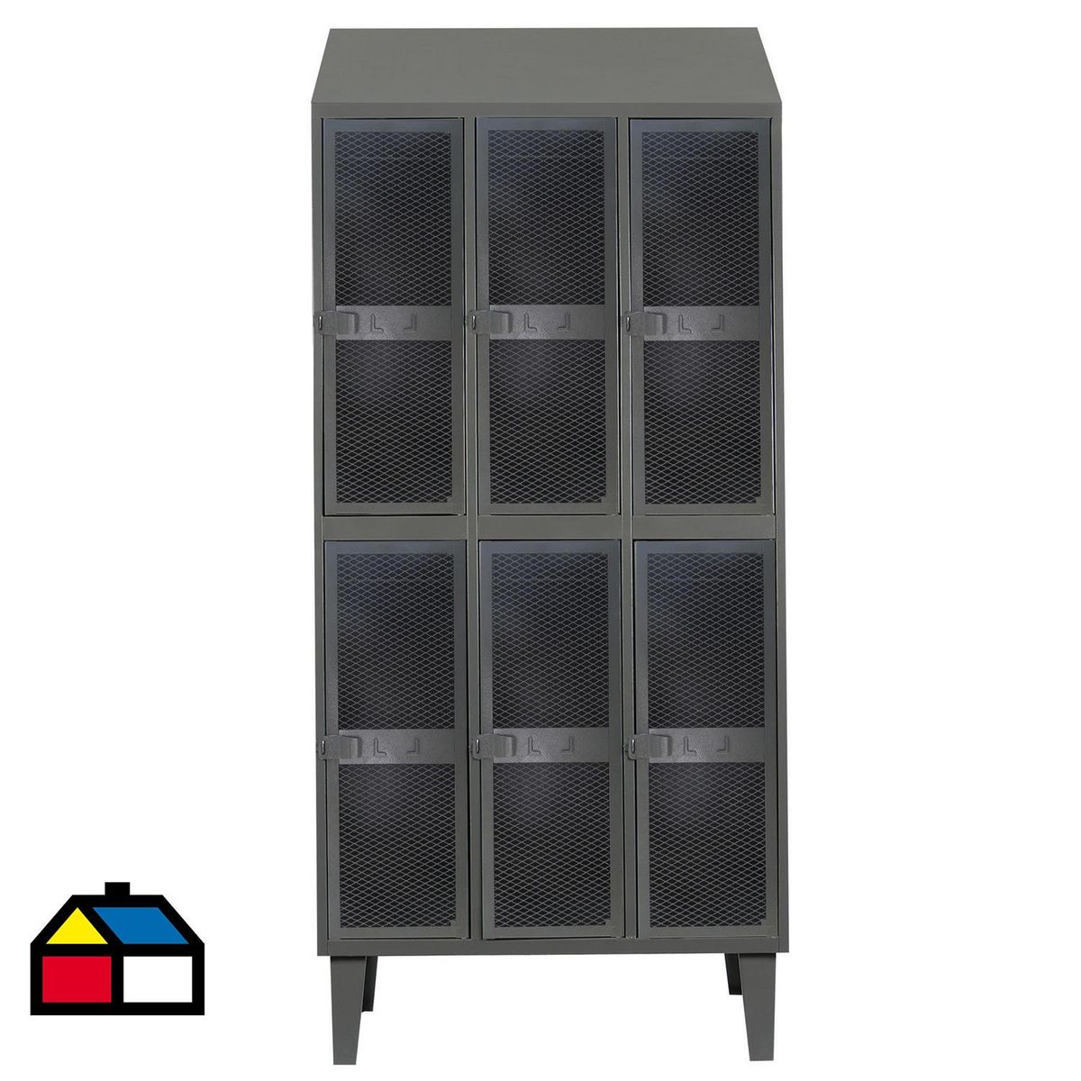 MOVILOCKERS - Locker Alta Resistencia 3 Cuerpos 6 Puerta(s) 83x190x45 cm Gris Eco