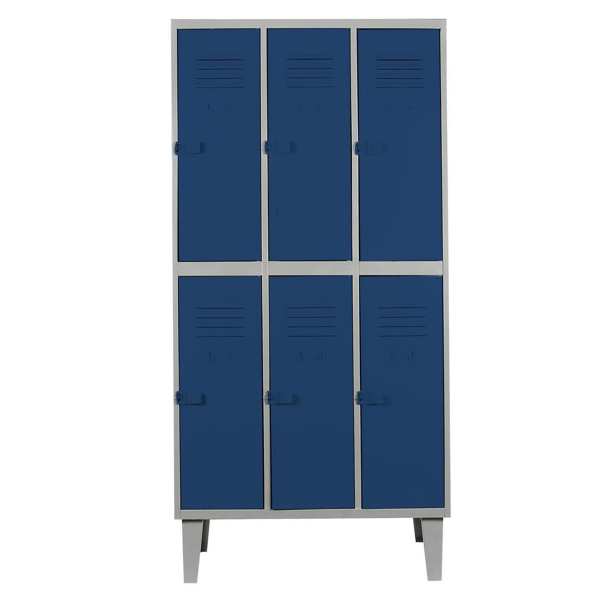 MOVILOCKERS - Locker Alta Resistencia 3 Cuerpos 6 Puerta(s) 83x170x45 cm Azul