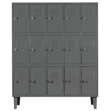 Lockers alta resistencia 170x137x45 cm 5 cuerpo 15 puerta eco