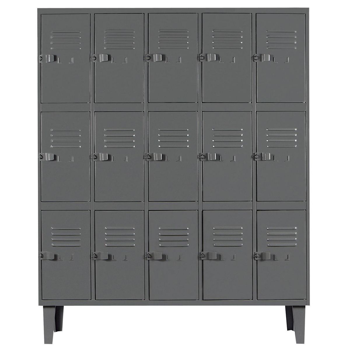 MOVILOCKERS - Locker Alta Resistencia 5 Cuerpos 15 Puerta(s) 137x170x45 cm Gris Eco