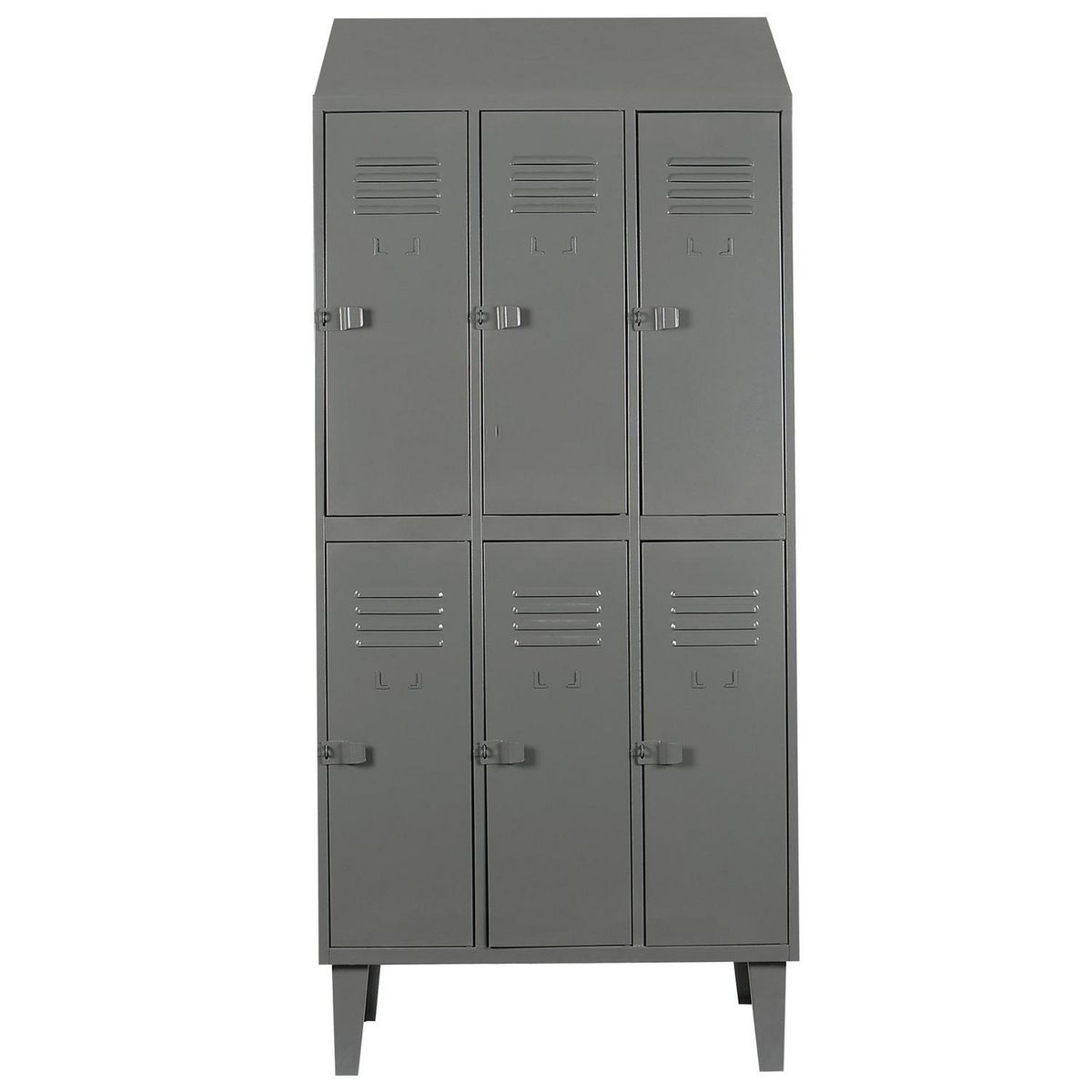 MOVILOCKERS - Locker Alta Resistencia 3 Cuerpos 6 Puerta(s) 83x190x45 cm Gris Eco