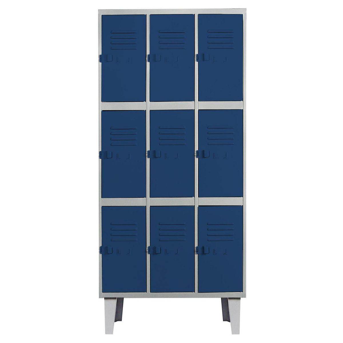 MOVILOCKERS - Locker Alta Resistencia 3 Cuerpos 9 Puerta(s) 83x170x45 cm Azul