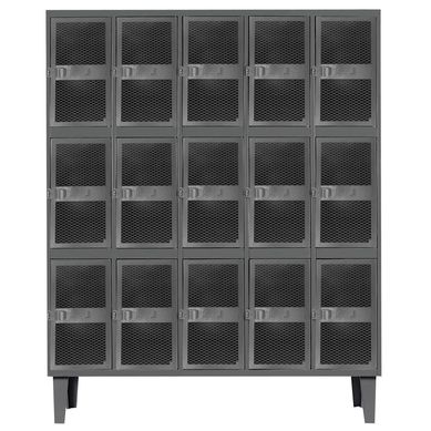 Lockers alta resistencia 170x137x45 cm 5 cuerpo 15 puerta malla eco
