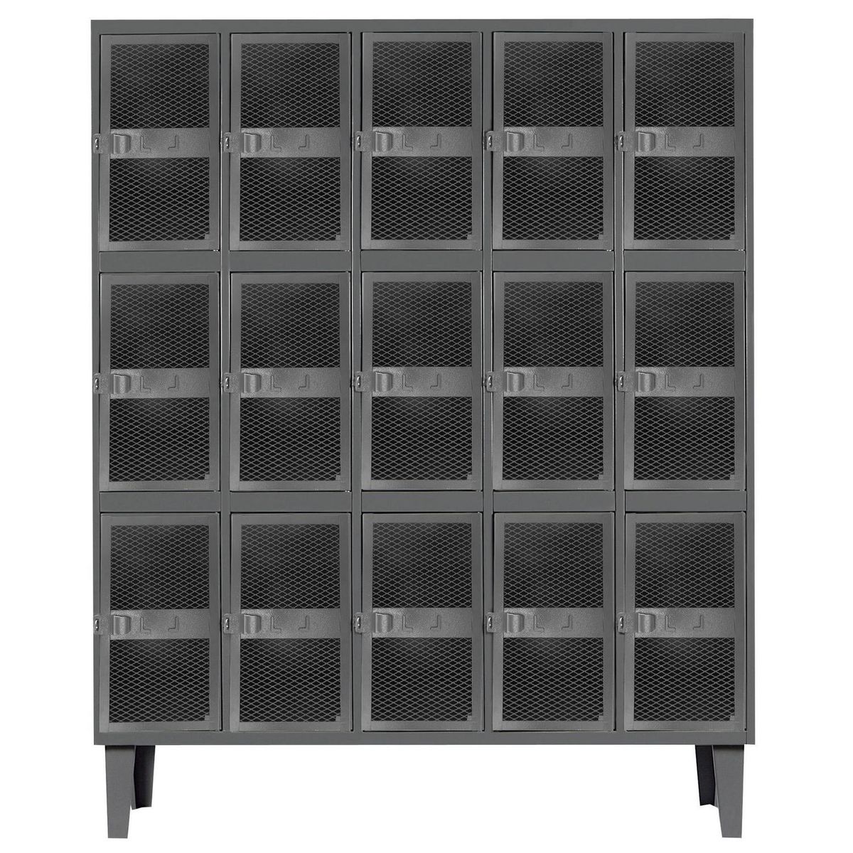 MOVILOCKERS - Locker Alta Resistencia 5 Cuerpos 15 Puerta(s) 137x170x45 cm Gris Eco