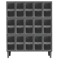 MOVILOCKERS - Locker Alta Resistencia 5 Cuerpos 15 Puerta(s) 137x170x45 cm Gris Eco