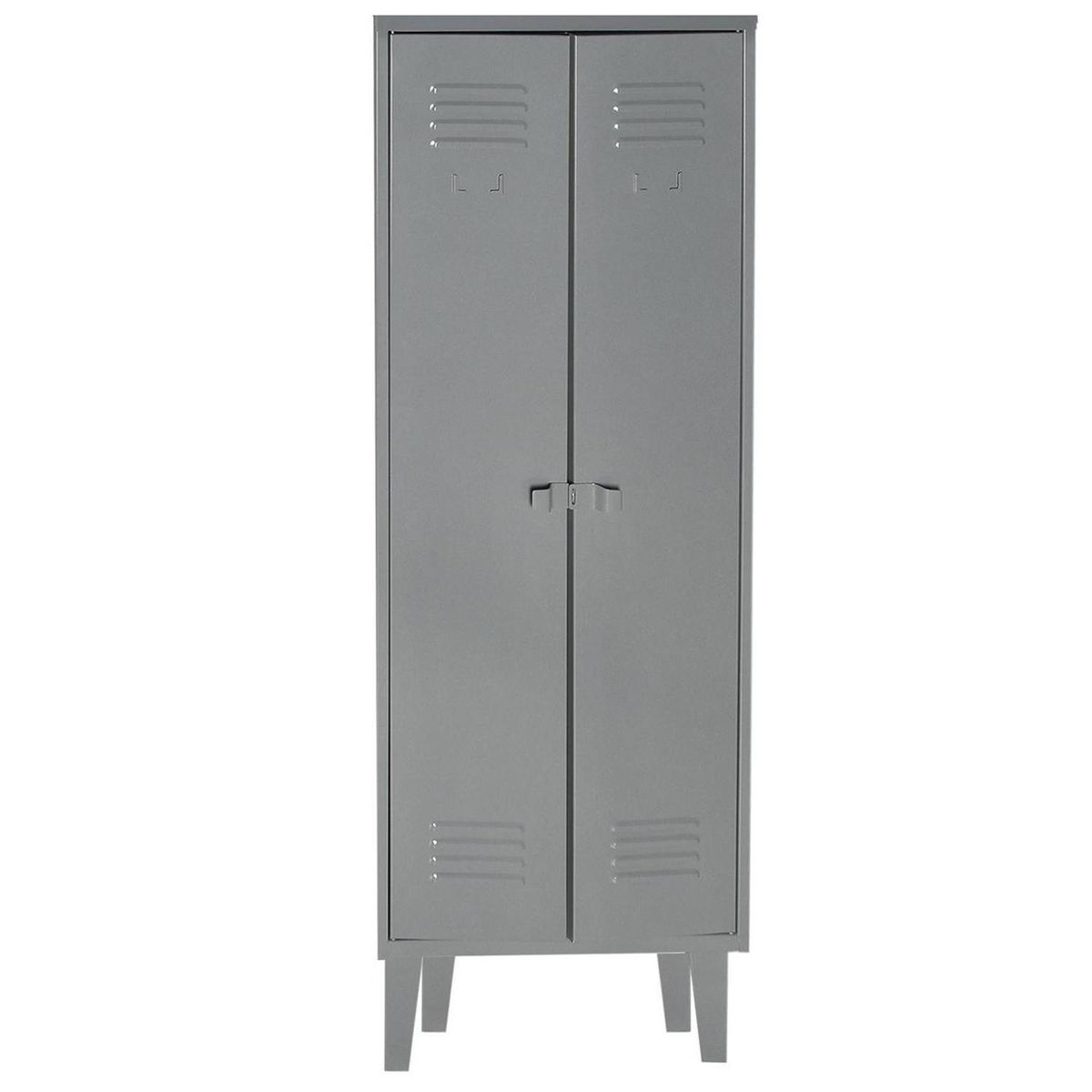 MOVILOCKERS - Locker Alta Resistencia Portacandado 2 Puerta(s) 4 Repisa(s) 56xx45 cm Gris Eco
