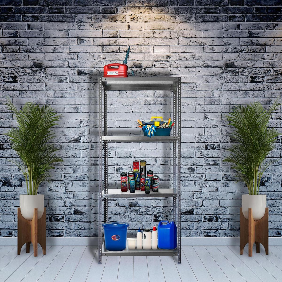 MOVILOCKERS - Estante Acero 4 Nivel(es) 45x90x200 cm Galvanizado