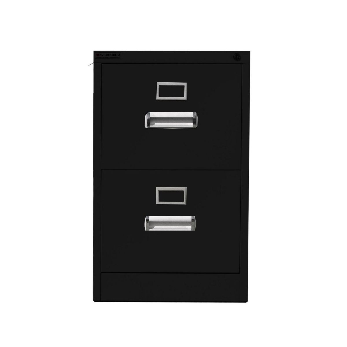 MOVILOCKERS - Kardex ensamblado 72x47x60 cm 2 cajones negro mate