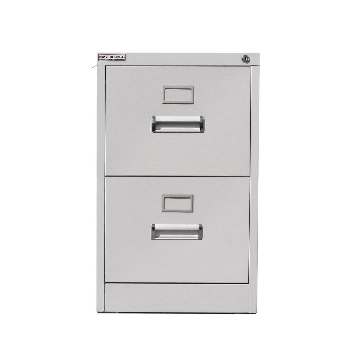 MOVILOCKERS - Kardex ensamblado 72x47x60 cm 2 cajones gris agata