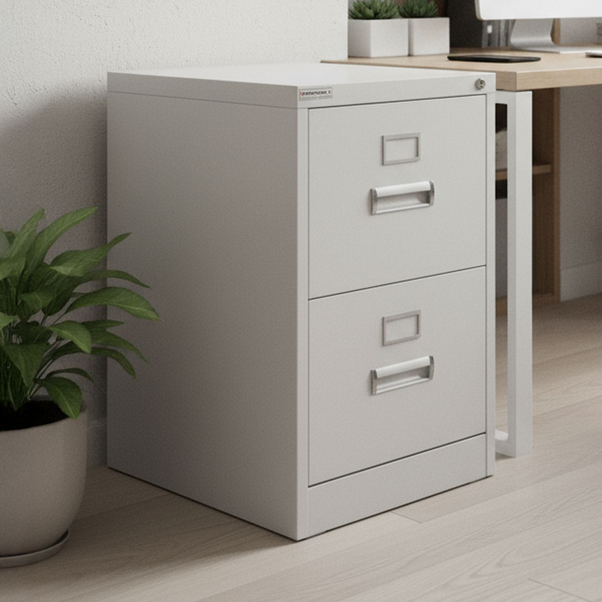 MOVILOCKERS - Kardex ensamblado 72x47x60 cm 2 cajones gris agata