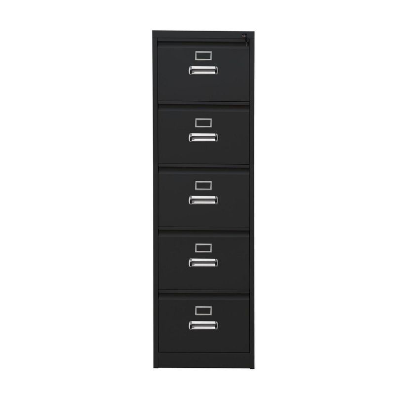 MOVILOCKERS - Kardex ensamblado 163x48x71 cm 5 cajones negro mate