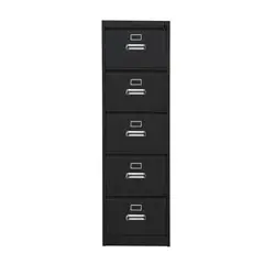 MOVILOCKERS - Kardex ensamblado 163x48x71 cm 5 cajones negro mate
