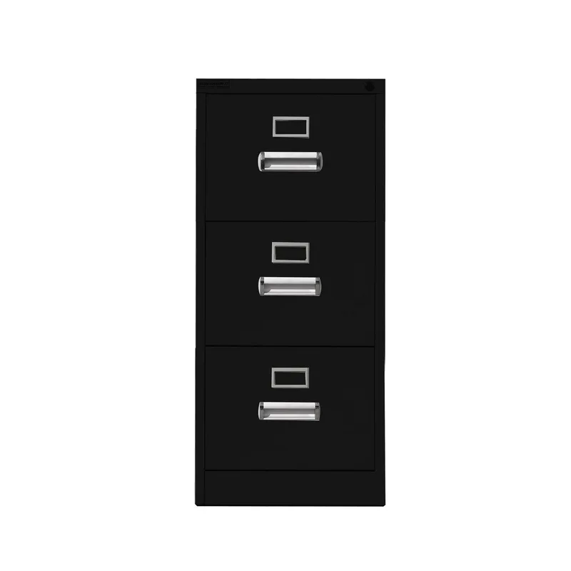 MOVILOCKERS - Kardex ensamblado 103x46x60 cm 3 cajones negro mate