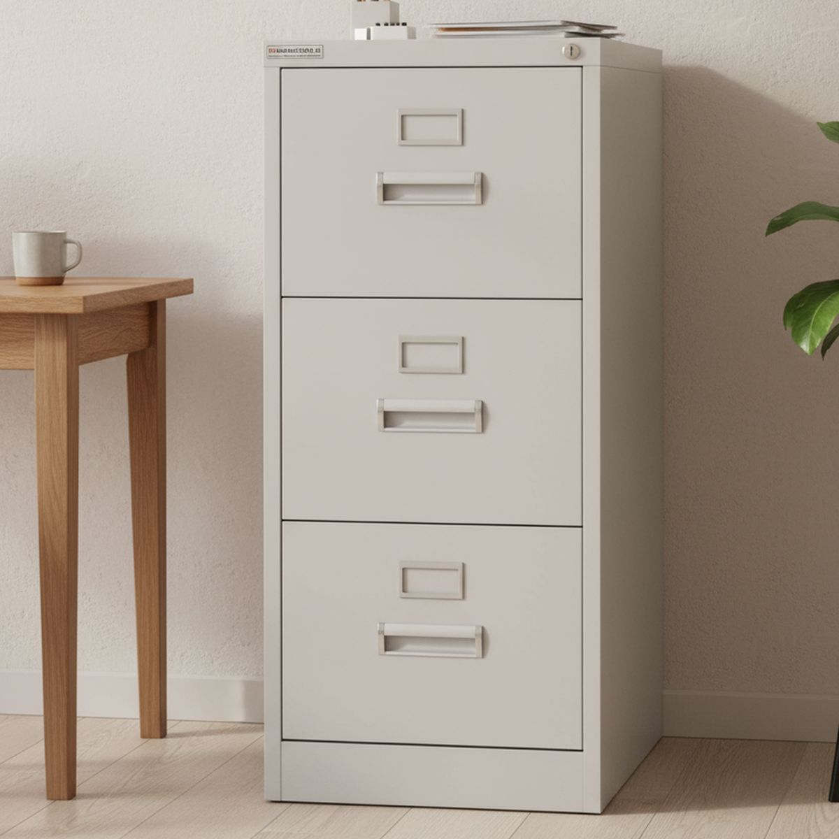 MOVILOCKERS - Kardex ensamblado 103x46x60 cm 3 cajones gris agata