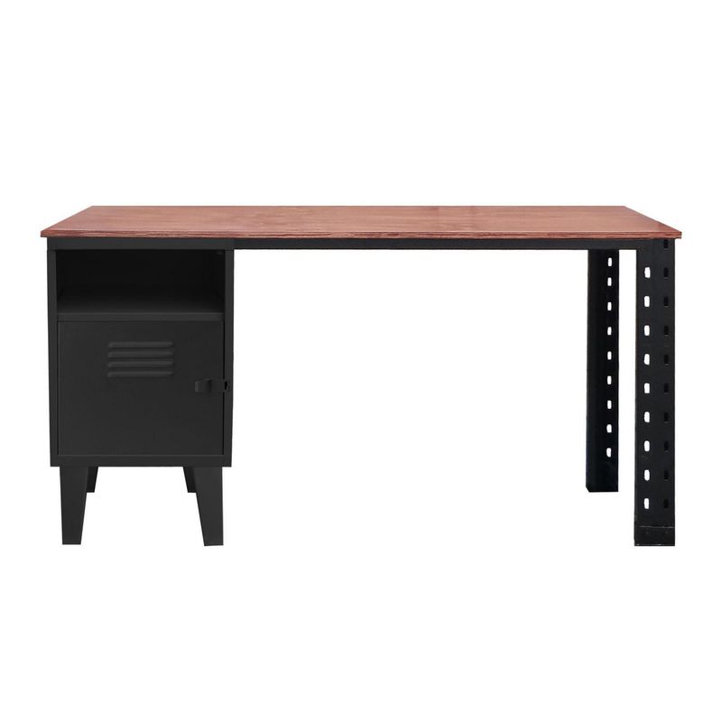 MOVILOCKERS - Escritorio estante 76x150x55 cm negro mate
