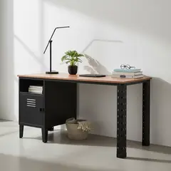 MOVILOCKERS - Escritorio estante 76x150x55 cm negro mate