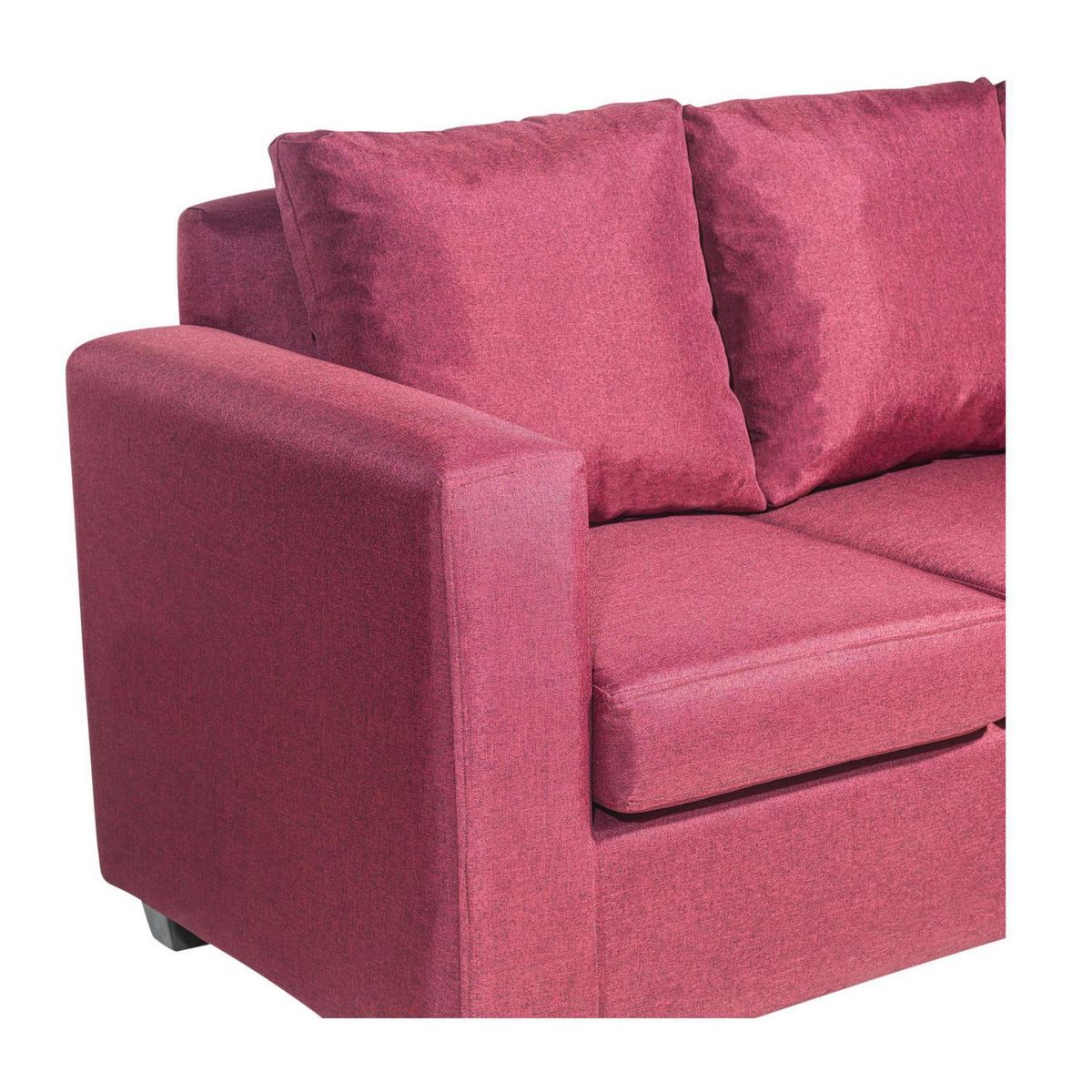 INTERMUEBLES - Sofá 3 cuerpos Marco 186x87x80 cm Burdeo