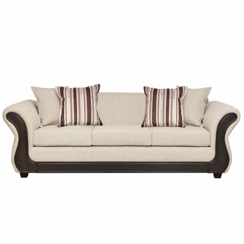 INNOVAMUEBLES - Sofá 3 cuerpos Palermo 238x86x90 cm Beige
