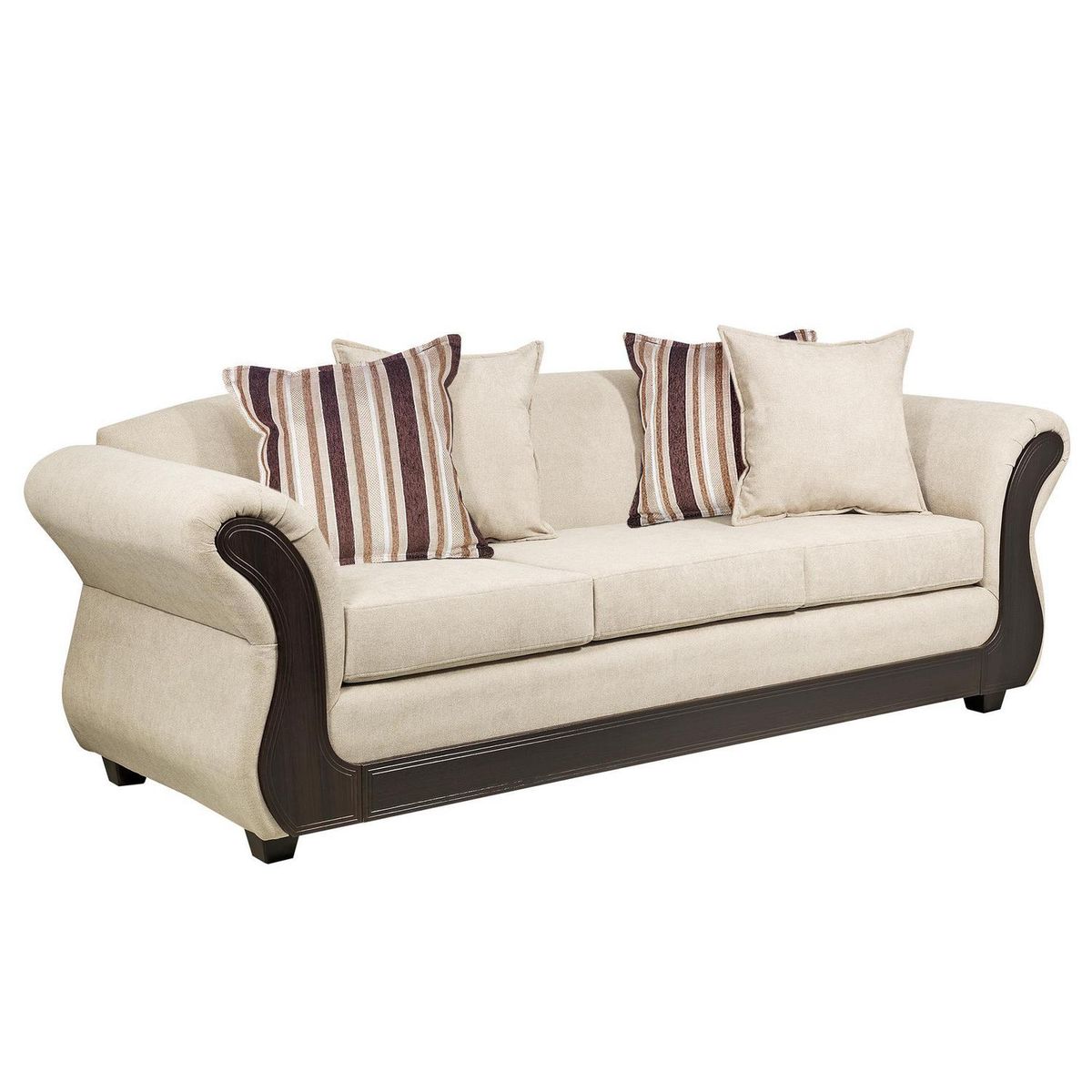 INTERMUEBLES - Sofá 3 cuerpos Palermo 238x86x90 cm Beige