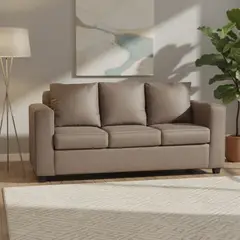 INTERMUEBLES - Sofá 3 cuerpos Marco 186x87x80 cm Beige