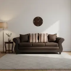 INTERMUEBLES - Sofá 3 cuerpos Palermo 238x86x90 cm Café
