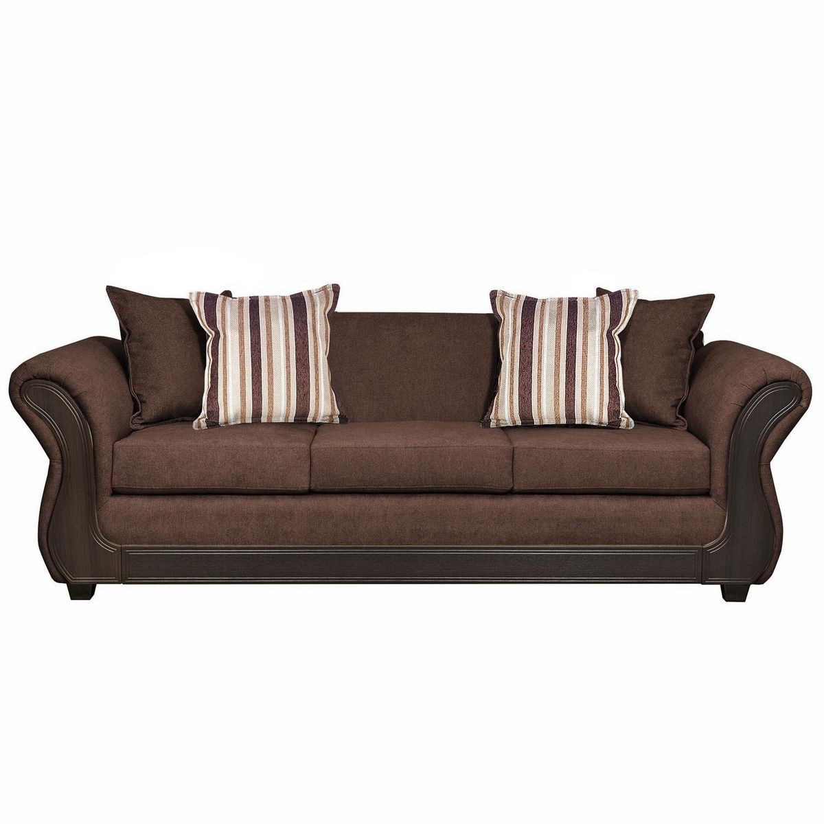 INTERMUEBLES - Sofá 3 cuerpos Palermo 238x86x90 cm Chocolate