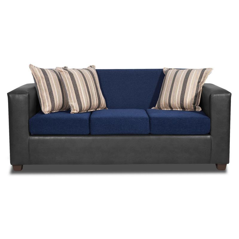 INTERMUEBLES - Sofá 3 cuerpos Invictus 186x87x80 cm Azul