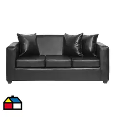 INNOVAMUEBLES - Sofá 3 cuerpos Marco 186x87x80 cm Negro